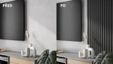 Akustický panel - ČIERNY, MDF + FOLIE FINISH, ČIERNY akustický podklad FILC, 300 x 2750 mm
