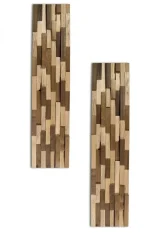SPLITT MINI WOOD,  DUB MIX BAREV, 8 řad, štípaný obklad  - balení obsahuje 2 kusy panelů (790 x 180 mm)