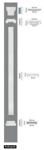 Pilaster - 345 x 407 x 95 mm