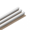 LINEA 3 dřevěné lamely na desce - bílá | dub, 2750 x 176 x 40 mm