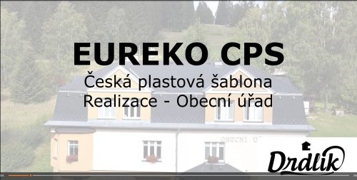 Záběr z dronu: Plastový eternit EUREKO CPC na budově obecního úřadu