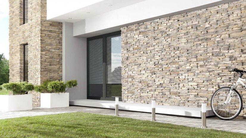 Betonový obklad, ROH, Z BETONU, GRENADA 1 - russet, hnědá, 325 x 150 mm, tloušťka 22-38 mm, 0.28 m2