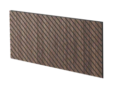 Lamelový panel DALEN - DÝHA Z AMERICKÉHO OŘECHU, 600 x 300 x 11 mm, ČERNÝ MDF PANEL