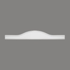 Horní díl k orámování - tvrdý plast ProFoam® (Polyuretan), základní bílý nátěr (přetíratelný), 195 x 1250 x 30 mm