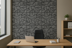 Stropní kazety moderní design - GLAMOUR 01 ČERNO-ŠEDÁ , 495 x 495 x 4 mm