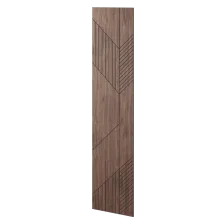 Velkoformátový lamelový panel STOCKHOLM - DÝHA Z AMERICKÉHO OŘECHU, 600 x 2750 x 11 mm, ČERNÝ MDF PANEL