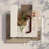 Akustický panel - BIELY, MDF + FÓLIA FINISH, SIVÝ akustický podklad FILC, 300 x 2750 mm