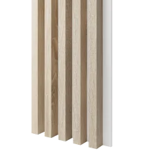 Dřevěné lamely ŠIROKÉ na BÍLÉ desce (MDF), DUB SONOMA, 46 x 300 x 2750 mm (0,825 m2)