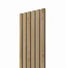 Akustický panel - DUB WOTAN, MDF + FÓLIA FINISH 3D, SIVÝ akustický podklad FILC, 300 x 2750 mm