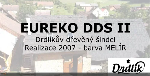 Záběr z dronu: Plastový šindel EUREKO DDS II na domě