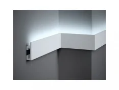 VZORKA - Nástenná LED osvetľovacia lišta – PREMIUM, NEPRIAME OSVETLENIE, tvrdý plast PolyForce (HD Polymer), kvalitný biely lak (finálny povrch), 80 x 25 x 100 mm