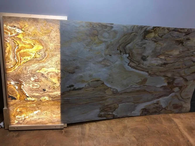 Kamenná dýha - Indian Autumn - transparentní, 1220 x 2440 x 3 mm