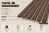 ATYPICKÝ PRODUKT - Akustický panel - ORECH, MDF + FÓLIA FINISH 3D, SIVÝ akustický podklad FILC, 1697 x 300 mm