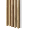 Dřevěné lamely ŠIROKÉ na BÍLÉ desce (MDF), DUBOVÁ DÝHA, 46 x 300 x 2750 mm (0,825 m2) - Povrchová úprava dýhy: Bez povrchové úpravy