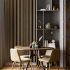 LINEA SLIM 1 dřevěná lamela na desce  - dub | černá, 2650 x 54 x 30 mm