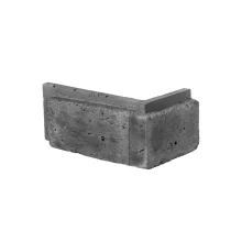 Cihlový obklad, ROH, Z BETONU, DETROIT 1, tmavě šedá, 85 x 160 x 78 mm, tloušťka 7 - 26 mm, 0,80 bm