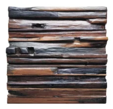 Dřevěná lodní mozaika - obkladový panel 300 x 300 x 6 - 12 mm (0,09 m²)
