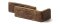 Cihlový obklad, ROH, Z BETONU, COUNTRY 610, středně hnědá, 80 - 190 x 62 mm, tloušťka 14-17 mm, 0.48 m2