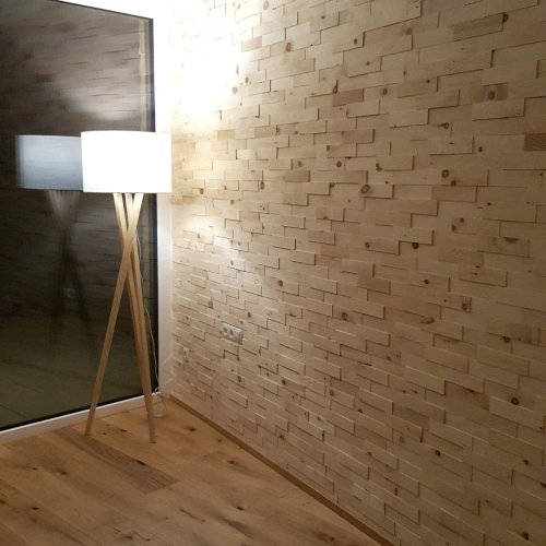 BOROVICE 200 (200 x 50 mm) - dřevěný obklad, lamela 3D - Povrchová úprava: Kartáčovaný - bez povrch. úpravy