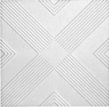 Stropní kazety pěněné bílé - MEGA /MALTA / s falcem, 495 x 495 x 10 mm