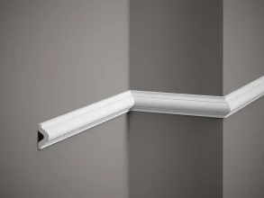Nástenná lišta – HLADKÁ, tvrdý plast PolyForce (HD Polymér), základný biely náter (pretierateľný), 41 x 17 x 2000 mm