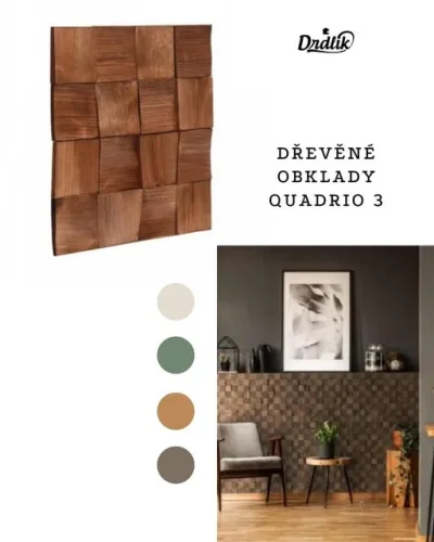 Stylová elegance pro váš interiér – Dřevěný obklad QUADRO 3