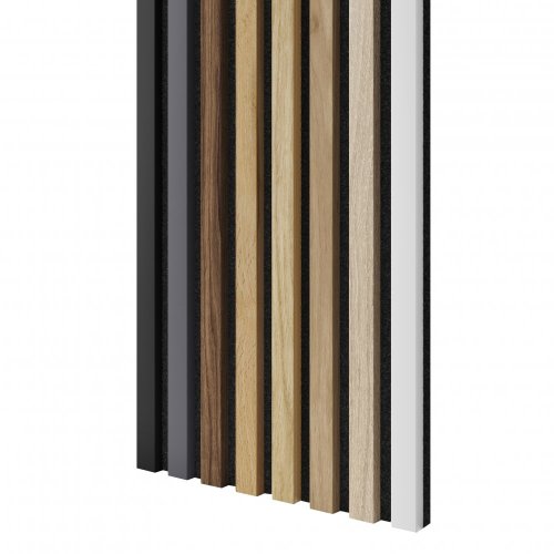 VZOREK - Akustický panel - DUB SONOMA | ČERNÝ akustický podklad - ROZMĚR VZORKU: 200 x 100 mm