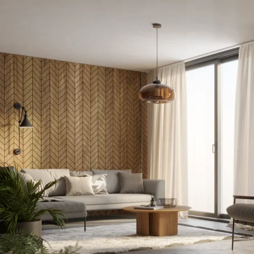 Veľkoformátový lamelový panel VERSIN - DUBOVÁ DYHA, 600 x 2750 x 11 mm, ČIERNY MDF PANEL