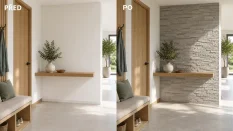 Betonový obklad, Z BETONU, MADERA 2, středně šedá, 93 x 200 - 340 mm, tloušťka 8-23 mm, 0.49 m2