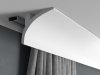 Garnýžová LED osvětlovací lišta, NEPŘÍMÉ OSVĚTLENÍ, tvrdý plast PolyForce (HD Polymer), základní bílý nátěr (přetíratelný), 95 x 123 x 2000 mm