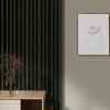 LINEA SLIM 3 drevené lamely na doske - botanic | čierna, 2650 x 150 x 30 mm