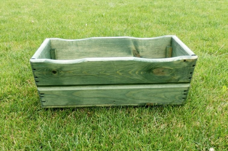 Truhlík 44 / 64 cm - zelený, hnědý, přírodní - Barva: Zelená, Rozměr: 170 x 440 x 220 mm