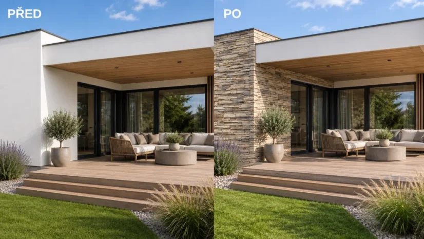 Betonový obklad, Z BETONU, GRENADA 3 - mocca, hnědá, 550 x 117 mm, tloušťka 22-38 mm, 0.32 m2