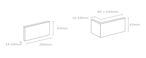 Sádrový obklad, ZE SÁDRY, LOFT 1, bílá, 206 x 63 mm, tloušťka 16-18 mm, 0,6 m2