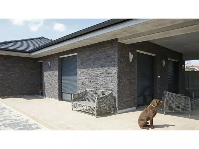 Betonový obklad, Z BETONU, NEPAL 3, tmavě šedá, tloušťka 12-24 mm, 0.46 m2