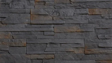 Betonový obklad, Z BETONU, NEPAL 3, tmavě šedá, tloušťka 12-24 mm, 0.46 m2