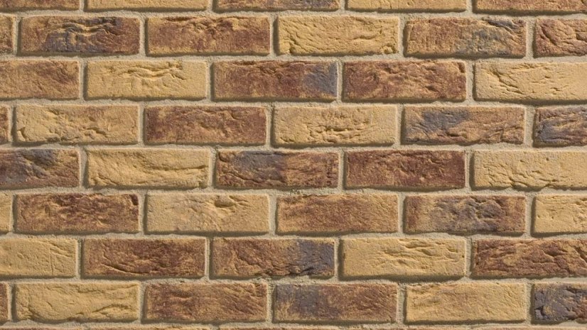 Cihlový obklad, Z BETONU, COUNTRY 610, hnědá, 205 x 62 mm, tloušťka 14-17 mm, 1 m2