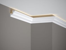 Stropní LED osvětlovací lišta, NEPŘÍMÉ OSVĚTLENÍ, tvrdý plast PolyForce (HD Polymer), základní bílý nátěr (přetíratelný), 40 x 40 x 2000 mm