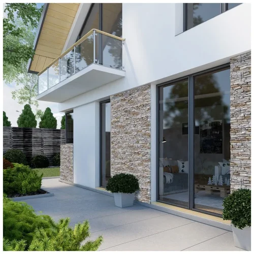 Kamenný obklad, Z BETONU, PORTO 1, béžová, 110 x 540 mm, tloušťka 19 - 30 mm, 0.36 m2