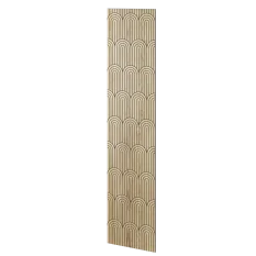 Veľkoformátový lamelový panel SENDAI - DUBOVÁ DYHA, 600 x 2750 x 11 mm, ČIERNY MDF PANEL