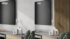 Akustický panel - DUB WOTAN, MDF + FÓLIA FINISH 3D, SIVÝ akustický podklad FILC, 300 x 2750 mm