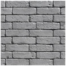 Cihlový obklad, ZE SÁDRY, OXFORD 2, šedá, 210 x 63 mm, tloušťka 6-14 mm, 0,49 m2