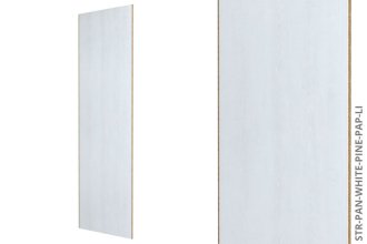 Systémový obkladový panel STRAMA PANELS - BÍLÁ BOROVICE, dřevotřísková deska, dekorační fólie, 12 x 600 x 2800 mm