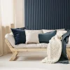 Akustický panel ACOUSTIC LINE - navy blue | černá, 2650 x 245 x 22 mm, lamely MDF + FINISH FOLIE, akustický podklad FILC