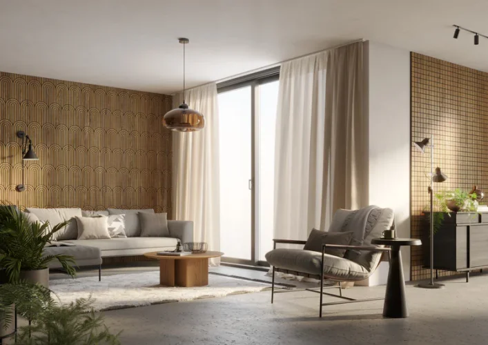 Veľkoformátový lamelový panel BRUGES - DUBOVÁ DYHA, 600 x 2750 x 11 mm, ČIERNY MDF PANEL