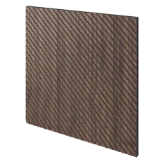 Lamelový panel BREKKA - DÝHA Z AMERICKÉHO OŘECHU, 600 x 600 mm, ČERNÝ MDF PANEL