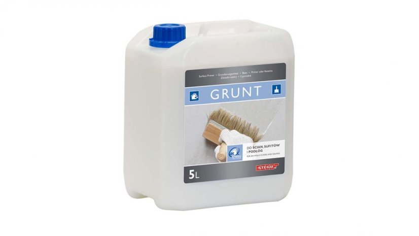 STEGU GRUNT, 5l - penetrace na podklad pod dřevěné obklady,  cihlové pásky, betonové obklady a kamenné obklady