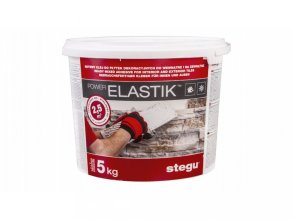 STEGU POWERELASTIK, 5 kg - lepidlo na sadrové obklady, betónové obklady, tehlové pásiky a kamenné obklady (pripravené na okamžité použitie)