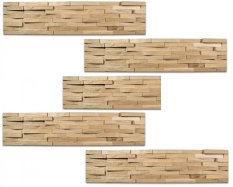 SPLITT MINI WOOD,  DUB PŘÍRODNÍ, 8 řad, štípaný obklad  - balení obsahuje 4,5 kusů panelů (790 x 180 mm)