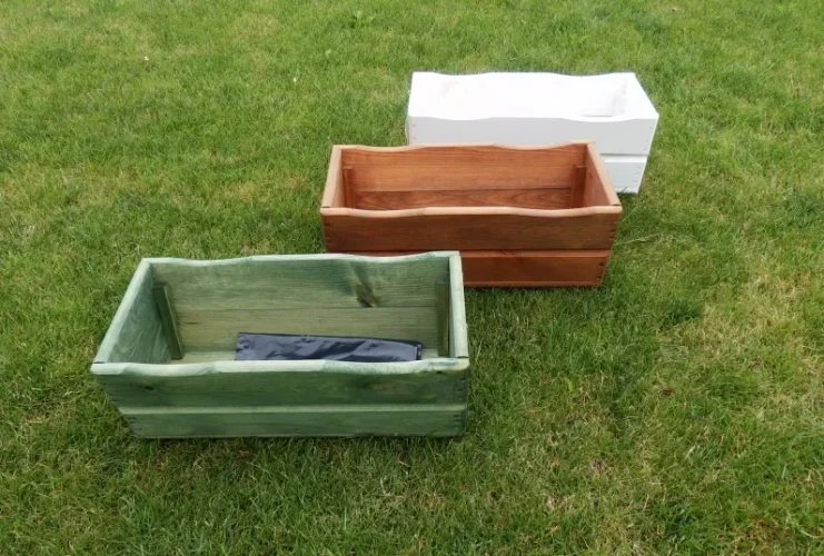 Truhlík 44 / 64 cm - zelený, hnedý, prírodný - Farba: Stredne hnedá, Rozmer: 170 x 440 x 220 mm